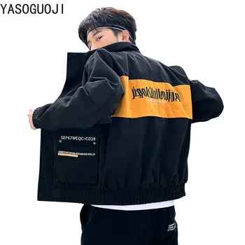 YASUGUOJI New 2019 Japanese Streetwear Mens Jackets Casual Loose Patchwork Turn-down Collar Jacket Men Windbreaker Jacket L125
YASUGUOJI New 2019 Japanese Streetwear Mens Jackets Casual Loose Patchwork Turn-down Collar Jacket Men Windbreaker Jacket L125