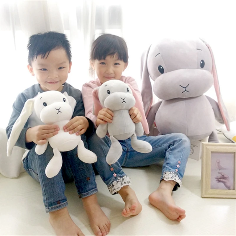 Dorimytrader Cuddly Pop Soft Cartoon Bunny Plush Pillow Toys Big Stuffed Anime Rabbit Doll Decoration for Kids Gifts 28inch 70cm DY50023(7)