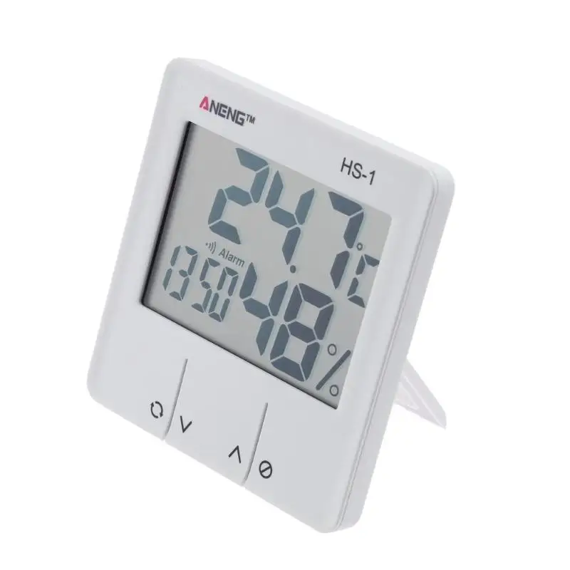 HS-1 LCD Electronic Temperature Humidity Meter Indoor Digital Thermometer Hygrometer Weather Station Alarm Clock White
HS-1 LCD Electronic Temperature Humidity Meter Indoor Digital Thermometer Hygrometer Weather Station Alarm Clock White