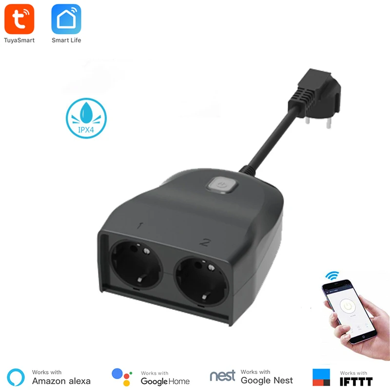 Alexa Compatible Waterproof WifI SOCKET Outdoor Smart Socket IPX4 Tuya Smart App Control Voice Control Via Alexa Google Home
Alexa Compatible Waterproof WifI SOCKET Outdoor Smart Socket IPX4 Tuya Smart App Control Voice Control Via Alexa Google Home