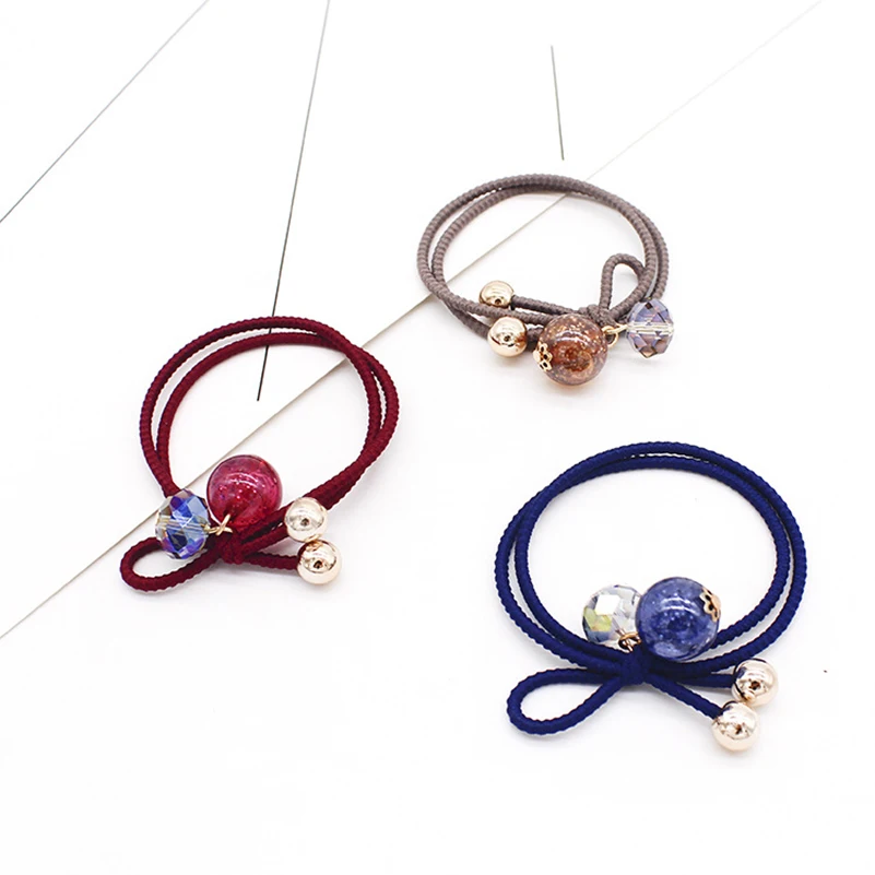 1PC New Fashion Crystal Double Elastic Hair Bands Girls Women Ponytail Hair Accessories Child Handmade Hairband Rubber Band
1PC New Fashion Crystal Double Elastic Hair Bands Girls Women Ponytail Hair Accessories Child Handmade Hairband Rubber Band