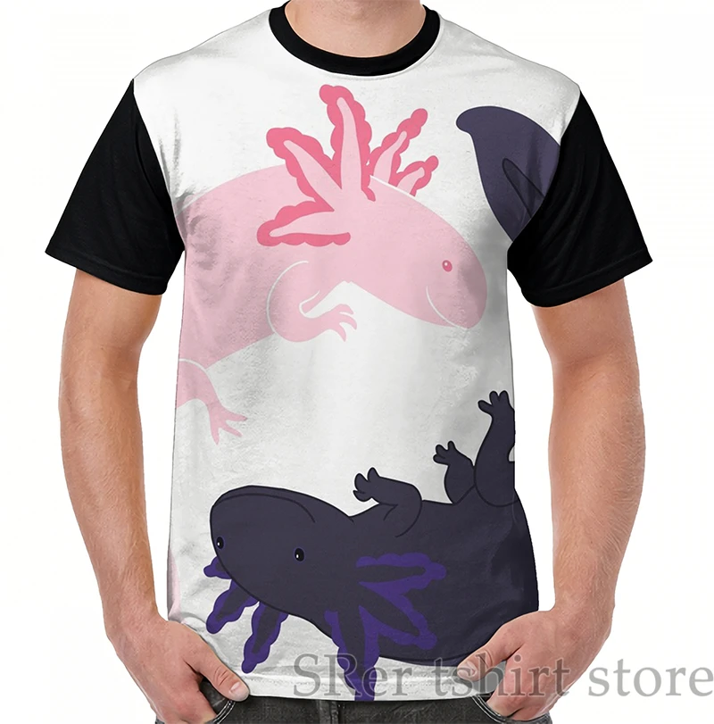 Funny print men t shirt women Tops tee Yin & Yang Axolotls Graphic T-Shirt men O-neck Short Sleeve Casual tshirts
Funny print men t shirt women Tops tee Yin & Yang Axolotls Graphic T-Shirt men O-neck Short Sleeve Casual tshirts