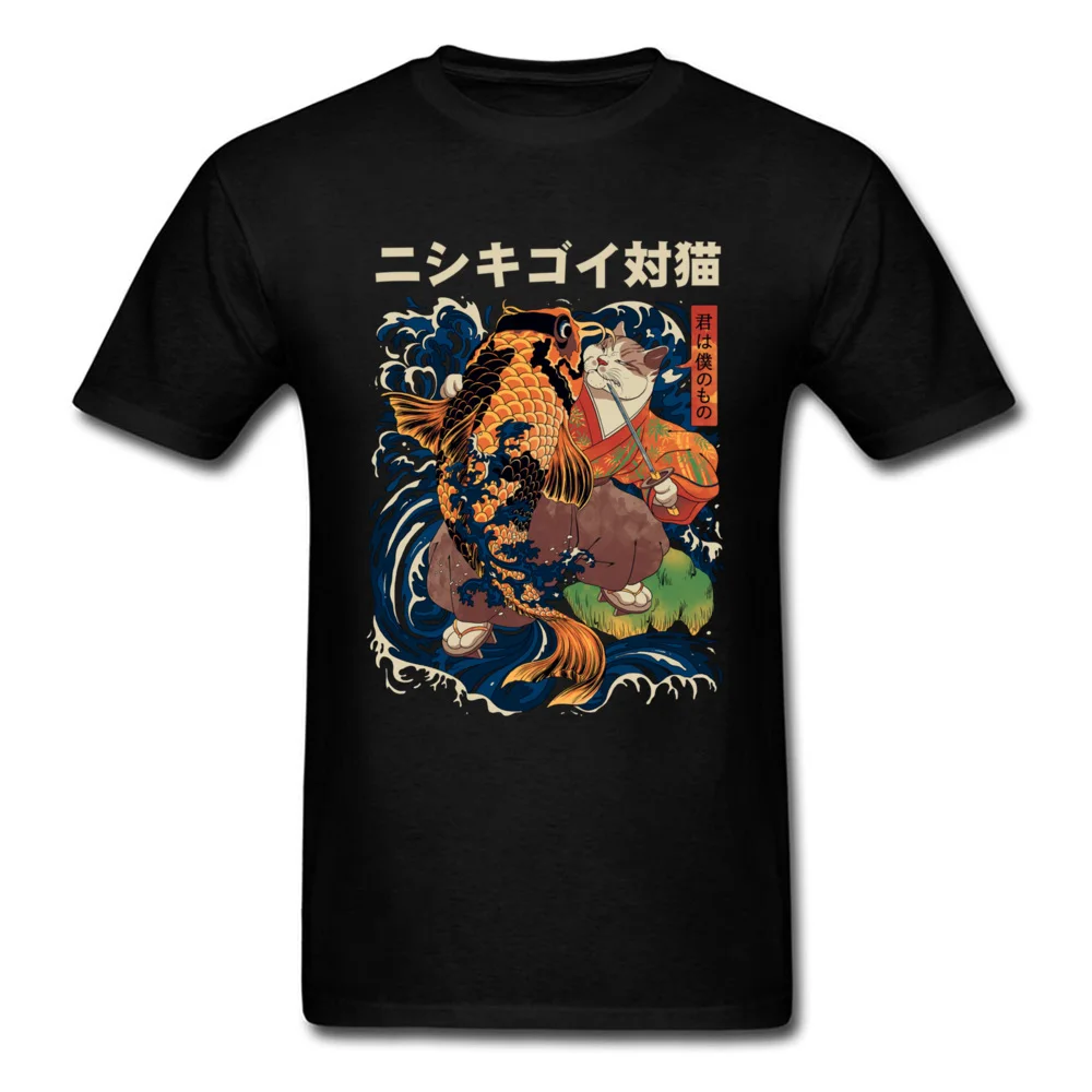 Japanese Warrior Cat PK Koi Carp Men T Shirt Summer Male Tops/Tees Black T-Shirt Funny Designers Fashion Printing Tshirt 2018
Japanese Warrior Cat PK Koi Carp Men T Shirt Summer Male Tops/Tees Black T-Shirt Funny Designers Fashion Printing Tshirt 2018