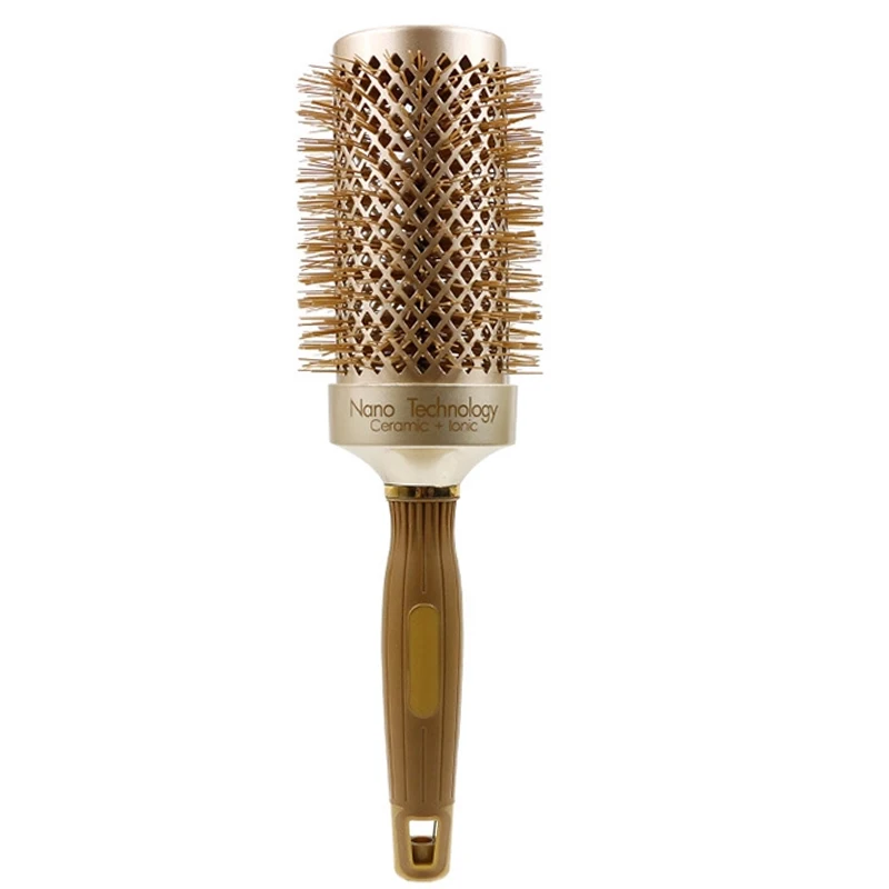 53mm Ceramic Hair Blow Round Brush Heat Resistant Hairdresser Brushes For Hair Styling Gold Hair Brush
53mm Ceramic Hair Blow Round Brush Heat Resistant Hairdresser Brushes For Hair Styling Gold Hair Brush