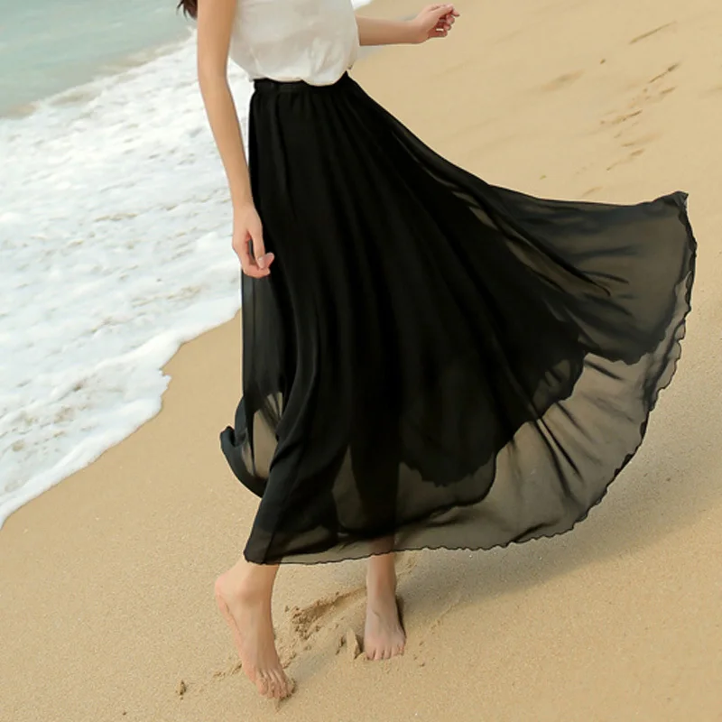 2015 Summer Big Buttom Long Chiffon Skirt Plus Size High Waist Black Long Bohemia Bust Skirts Candy Color Long Womens Skirts
2015 Summer Big Buttom Long Chiffon Skirt Plus Size High Waist Black Long Bohemia Bust Skirts Candy Color Long Womens Skirts