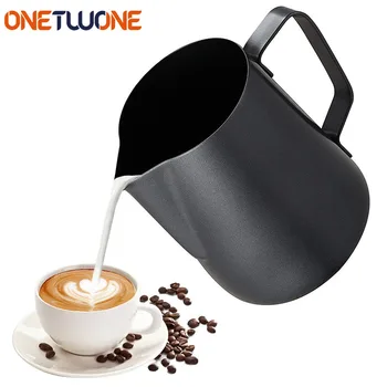 Stainless Steeel Milk Frothing Pitcher, 350ml Black Rainbow Coffee Milk Mugs, Coffee Milk Steaming Frothing for Barista
Stainless Steeel Milk Frothing Pitcher, 350ml Black Rainbow Coffee Milk Mugs, Coffee Milk Steaming Frothing for Barista