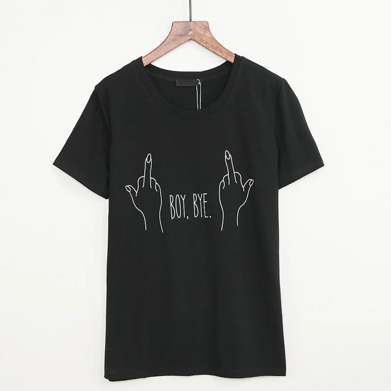 New 2018 Fashion T-shirt Women BOY BYE Letter Printing T Shirt Women Tops Casual Brand Tee Shirt Femme Woman Clothing
New 2018 Fashion T-shirt Women BOY BYE Letter Printing T Shirt Women Tops Casual Brand Tee Shirt Femme Woman Clothing