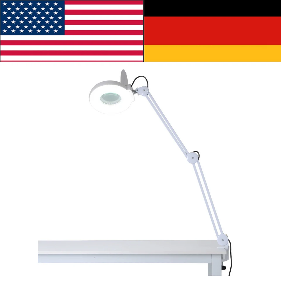 220V 8X Illuminated Desktop Magnifying Bright LED Book Lamp with Clamp Swivel Arm for Reading Medical Beauty Bedroom Book Lamp
220V 8X Illuminated Desktop Magnifying Bright LED Book Lamp with Clamp Swivel Arm for Reading Medical Beauty Bedroom Book Lamp