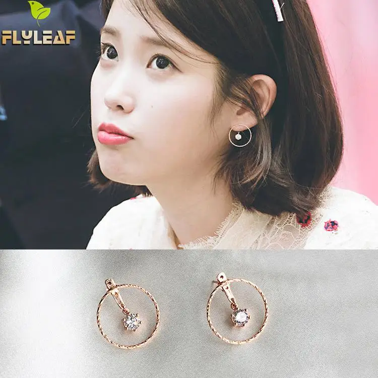 Flyleaf 925 Sterling Silver Earrings For Women Circle Rear Hanging Cubic Zirconia Drop Simple Fashion Fine Jewelry Party Wedding
Flyleaf 925 Sterling Silver Earrings For Women Circle Rear Hanging Cubic Zirconia Drop Simple Fashion Fine Jewelry Party Wedding