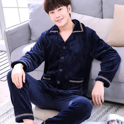 New Spring Autumn Winter coral fleece Men Sleepwears Male Set plus size XXXL Thick flannel lounge long-sleeve Pajama Sets
New Spring Autumn Winter coral fleece Men Sleepwears Male Set plus size XXXL Thick flannel lounge long-sleeve Pajama Sets
