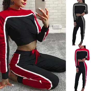 Women Casual Patchwork O Neck Long Sleeve Crop Green, Red Spring/Autumn Top Clothes Long Pants Set Short
Women Casual Patchwork O Neck Long Sleeve Crop Green, Red Spring/Autumn Top Clothes Long Pants Set Short