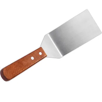 Kitchen Spatula Wooden Handle Grill Turner Stainless Steel Metal Scrape For Pancake Teppanyaki Hibachi Griddle Cooking Utensil
Kitchen Spatula Wooden Handle Grill Turner Stainless Steel Metal Scrape For Pancake Teppanyaki Hibachi Griddle Cooking Utensil