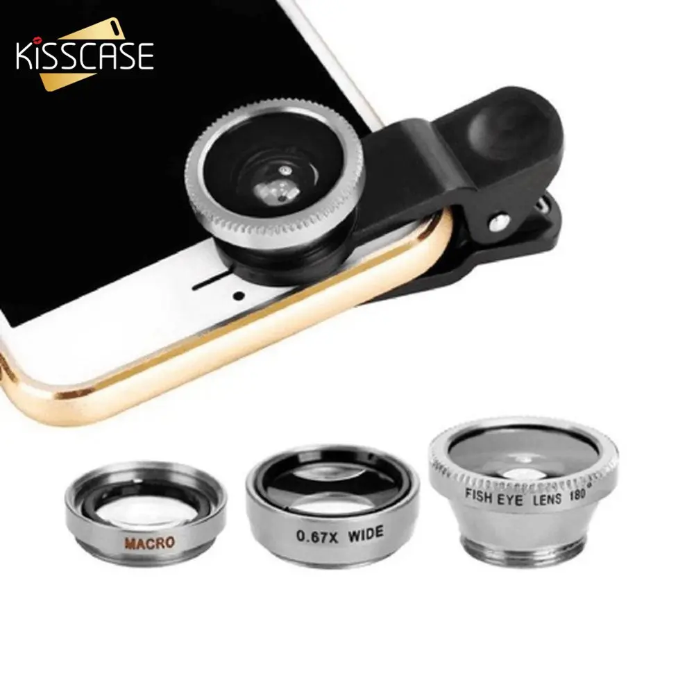 KISSCASE Universal Clip 3 in 1 Fish Eye Phone Lens Macro 0.67x Wide Angle Phone Lens Fisheye Macro Wide angle Len for iPhone 7 8
KISSCASE Universal Clip 3 in 1 Fish Eye Phone Lens Macro 0.67x Wide Angle Phone Lens Fisheye Macro Wide angle Len for iPhone 7 8