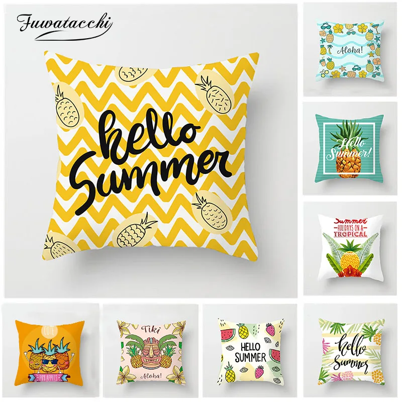 Fuwatacchi Tropical Fruit Cushion Cover Pineapple Words Printed Pillow Cover For Home Sofa Decoration Pillowcases 45*45 cm
Fuwatacchi Tropical Fruit Cushion Cover Pineapple Words Printed Pillow Cover For Home Sofa Decoration Pillowcases 45*45 cm