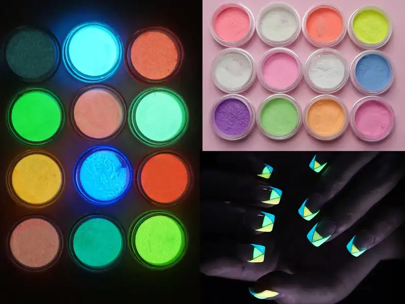 12 colors Neon Noctilucent Nail Flakes/ Glow In The Dark Powder Fluorescent Luminescent Nail Art Pigment/ Glowing nail art powde
12 colors Neon Noctilucent Nail Flakes/ Glow In The Dark Powder Fluorescent Luminescent Nail Art Pigment/ Glowing nail art powde
