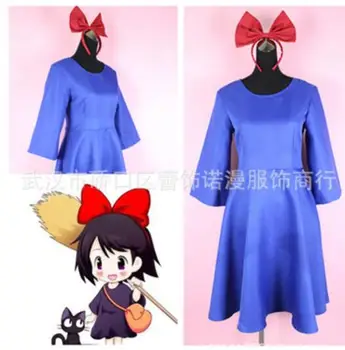 New Fashion Kiki's Delivery Service Kiki Cosplay Costume Dress+Headwear
New Fashion Kiki's Delivery Service Kiki Cosplay Costume Dress+Headwear