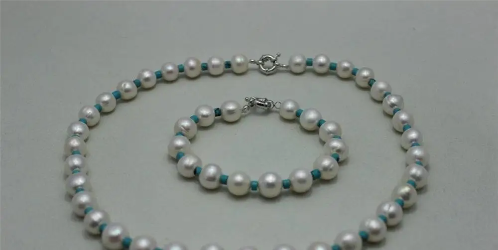White freshwater pearl Necklace & bracelet set 10-11mm 19 & 8INCH"handmade"Alloy a(5.18)
White freshwater pearl Necklace & bracelet set 10-11mm 19 & 8INCH"handmade"Alloy a(5.18)