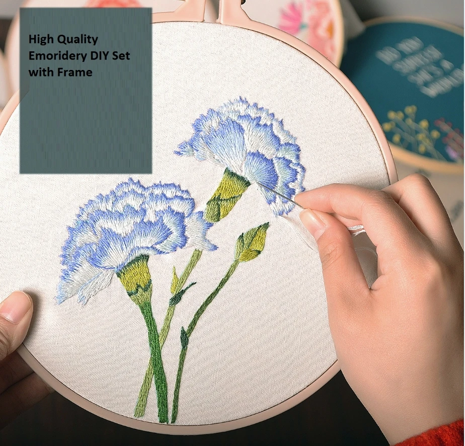 1 Set European style DIY Suzhou Embroidery for beginners Carnations Flowers Handmade Creative Embroidery with Frame 20x20cm
1 Set European style DIY Suzhou Embroidery for beginners Carnations Flowers Handmade Creative Embroidery with Frame 20x20cm