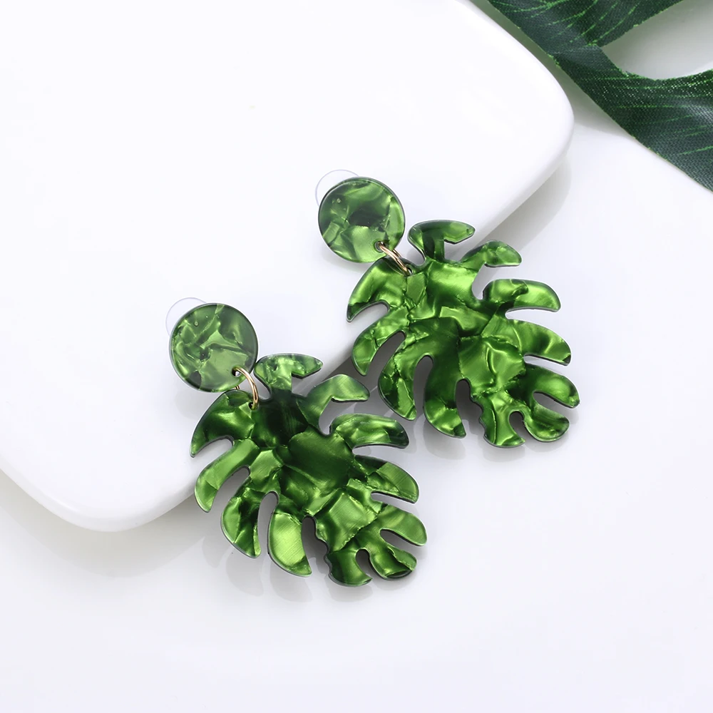 1Pair New Bohemian Monstera Leaf Drop Dangle Earrings Women Acrylic Statement Tropical Plant Jewelry Brinco Bijoux Lover Gifts
1Pair New Bohemian Monstera Leaf Drop Dangle Earrings Women Acrylic Statement Tropical Plant Jewelry Brinco Bijoux Lover Gifts
