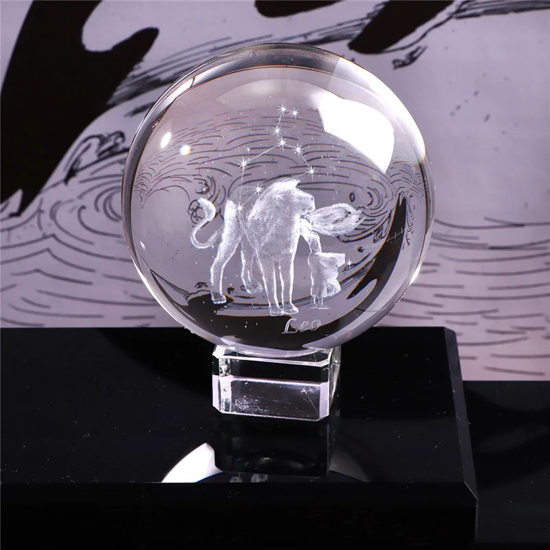 60 MM 3D Zodiac Sign Star Crystal Ball Laser Engraved Glass Sphere Crystal Craft Home Decor Birthday Gift Ornament
60 MM 3D Zodiac Sign Star Crystal Ball Laser Engraved Glass Sphere Crystal Craft Home Decor Birthday Gift Ornament