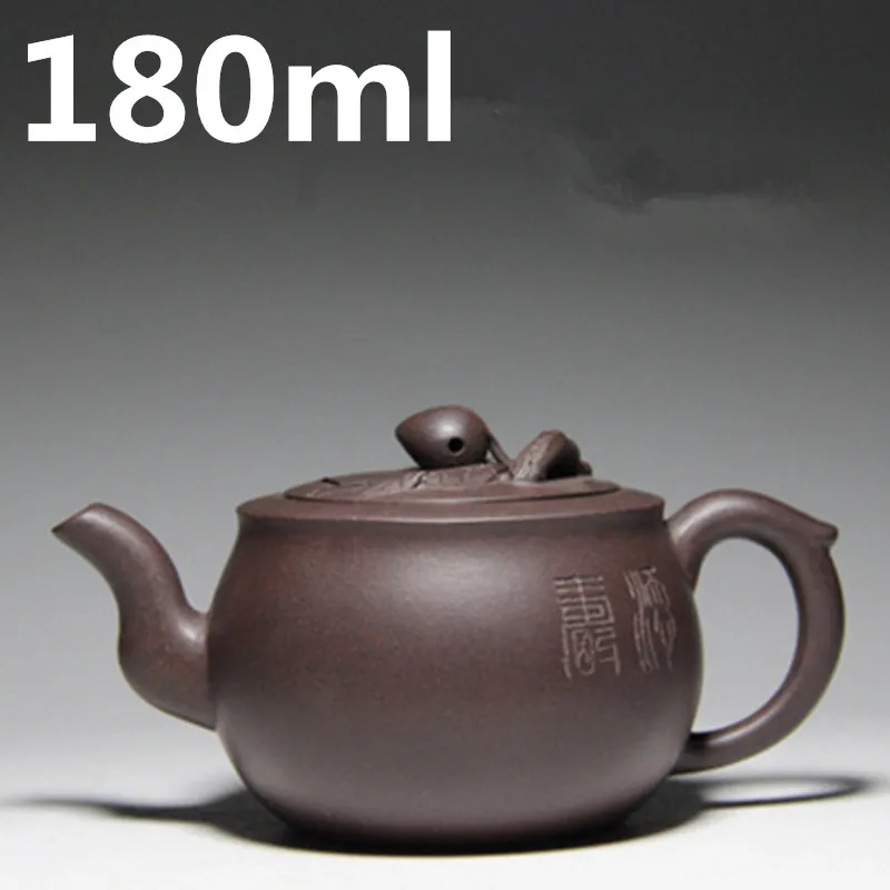 

Yixing Teapot 180ml Chinese Handmade Tea Pot Ceramic Kung Fu Tea Set Zisha Oriental Porcelain Kettle Purple Clay Mud Tea Pot