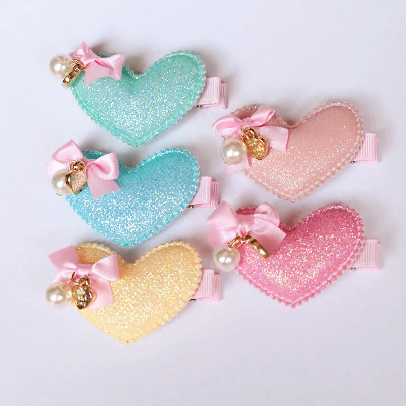 15pcs/lot Korea Glitter Felt Leather Hearts Hair Clip with Mini Ribbon Bow Hair Accessories Shinning Synthetic Top Quality
15pcs/lot Korea Glitter Felt Leather Hearts Hair Clip with Mini Ribbon Bow Hair Accessories Shinning Synthetic Top Quality