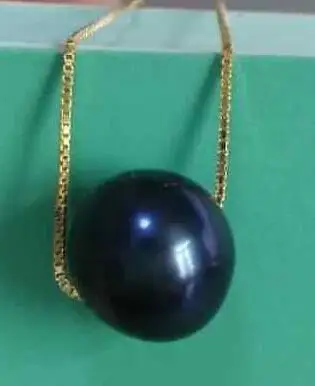 Free shipping 12-11mm round genuine Tahitian black pearl pendant 18 " 925 silver
Free shipping 12-11mm round genuine Tahitian black pearl pendant 18 " 925 silver