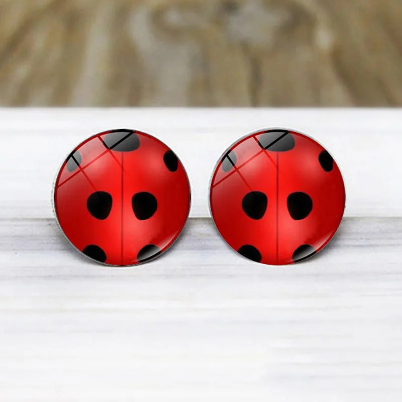Miraculous Ladybug Stud Earrings glass Circle Animal Earrings for Girls Cat Noir Miraculous Ladybug Anime Jewelry gifts
Miraculous Ladybug Stud Earrings glass Circle Animal Earrings for Girls Cat Noir Miraculous Ladybug Anime Jewelry gifts