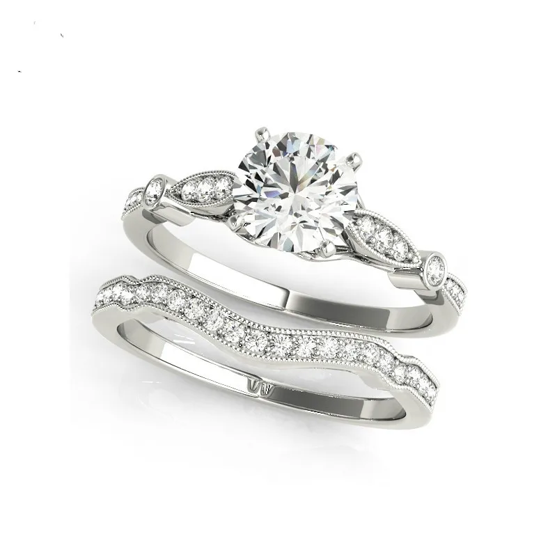 QYI 925 Sterling Silver Wedding Ring Round Cut Sona Unique Design Jewelry Women's Simulated Diamond Solitaire Engagement Rings
QYI 925 Sterling Silver Wedding Ring Round Cut Sona Unique Design Jewelry Women's Simulated Diamond Solitaire Engagement Rings