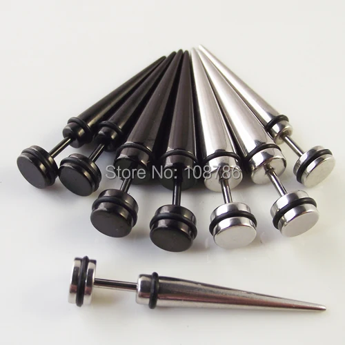 1 Piece New Arrival Free Shipping Black Stainless steel Fake Ear Taper Illusion cheater ear piercing body Jewelry
1 Piece New Arrival Free Shipping Black Stainless steel Fake Ear Taper Illusion cheater ear piercing body Jewelry