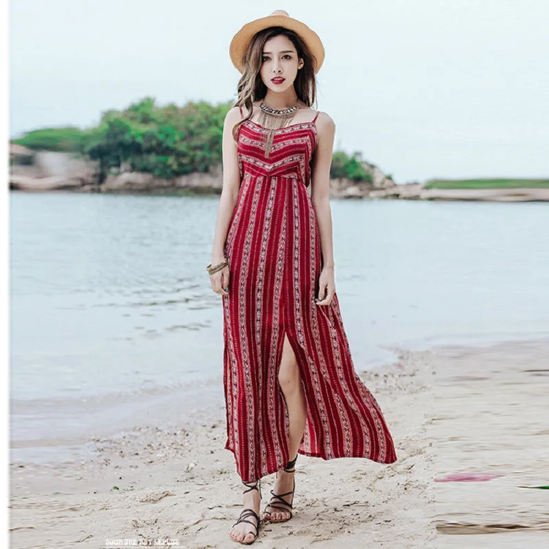 2019 Plus Size Straight Dress Women Summer Red Print Sleeveless Spaghetti Strap V-neck Bohemian Casual Dress Beach Party Dresses
2019 Plus Size Straight Dress Women Summer Red Print Sleeveless Spaghetti Strap V-neck Bohemian Casual Dress Beach Party Dresses