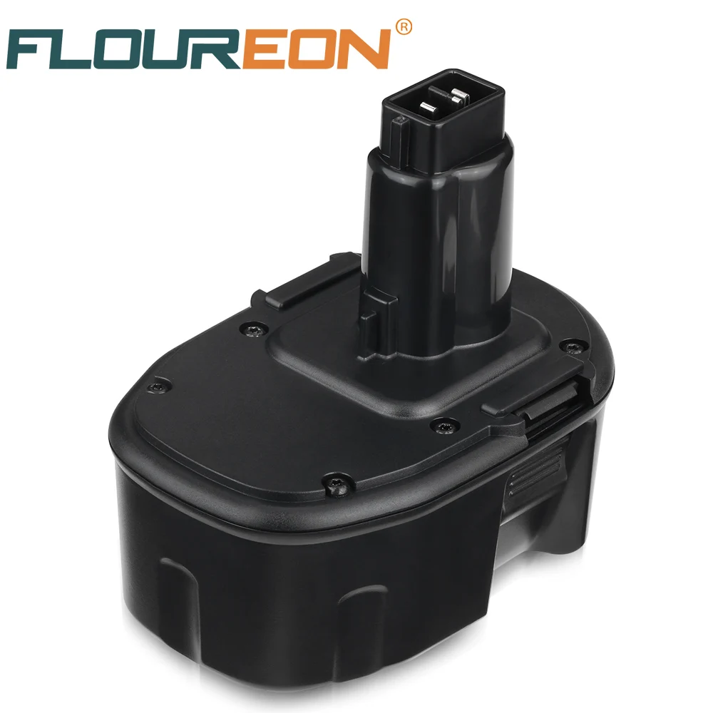 

FLOUREON 14.4V 3000mAh Ni-MH Battery for Dewalt DE9038 DE9091 DE9092 DC551KA DC830KB DC835KB DE9094 DW935 DE9094 3.0Ah Black