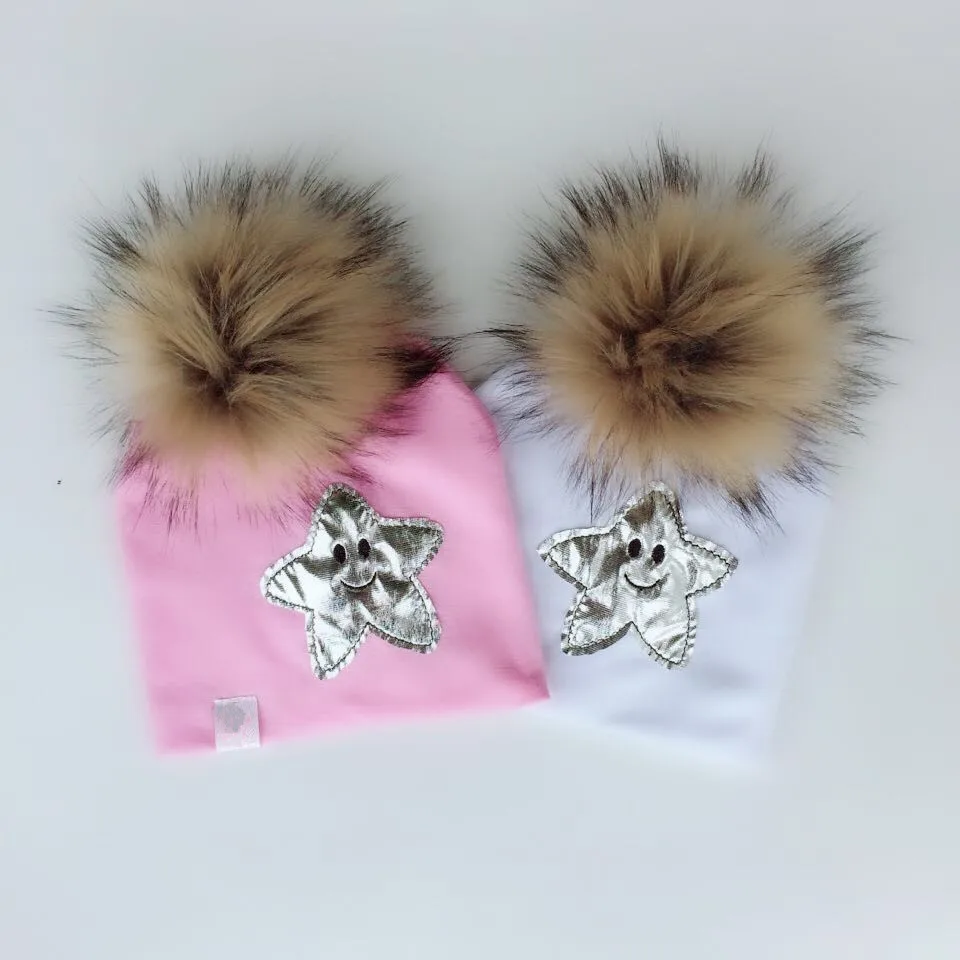 emoji spring Toddler baby children silver star cotton raccoon faux fur pom pom hat cap skullies beanie for girls and boys kid
emoji spring Toddler baby children silver star cotton raccoon faux fur pom pom hat cap skullies beanie for girls and boys kid
