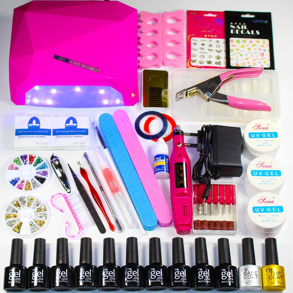 Nail set UV LED Nail Lamp Manicure Set 10 Color UV Gel Polish Manicure Pedicure Set Adjustable Nail Drill Hands Nail Polisher
Nail set UV LED Nail Lamp Manicure Set 10 Color UV Gel Polish Manicure Pedicure Set Adjustable Nail Drill Hands Nail Polisher