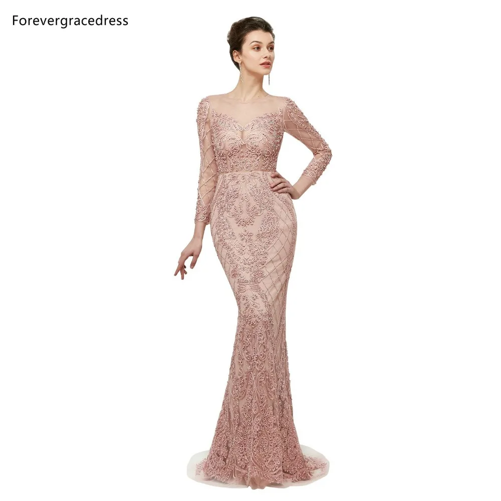 Forevergracedress Blush Pink Prom Dresses 2019 Mermaid Sheer Neck Applique Formal Party Gowns Plus Size Custom Made
Forevergracedress Blush Pink Prom Dresses 2019 Mermaid Sheer Neck Applique Formal Party Gowns Plus Size Custom Made