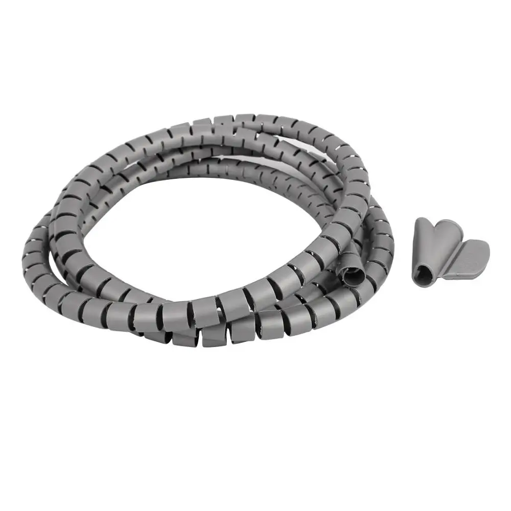 New 1.5M/4.92Ft 10mm/0.39inch Spiral Wire Organizer Wrap Tube Flexible Manage Cord for PC Computer Home Hiding Cable with Clip
New 1.5M/4.92Ft 10mm/0.39inch Spiral Wire Organizer Wrap Tube Flexible Manage Cord for PC Computer Home Hiding Cable with Clip