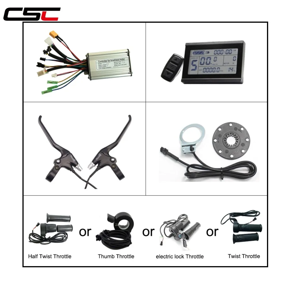 Electric Bicycle Brushless 6 Mosfet Dual mode Controller+LCD3 Display+Power cut-off Brake lever+Throttle+8 Magnet PAS for E-bike
Electric Bicycle Brushless 6 Mosfet Dual mode Controller+LCD3 Display+Power cut-off Brake lever+Throttle+8 Magnet PAS for E-bike