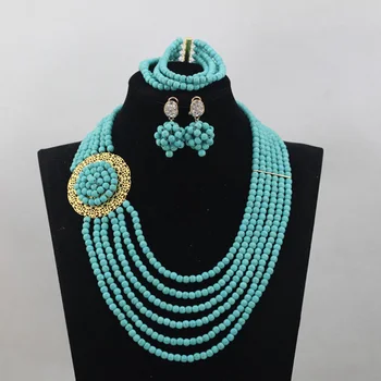 2017 Latest Desgin 6 Layers Blue African Beads Jewelry Set Costume African Bridal Necklace Bracelet Earrings Jewelry SetABL955
2017 Latest Desgin 6 Layers Blue African Beads Jewelry Set Costume African Bridal Necklace Bracelet Earrings Jewelry SetABL955