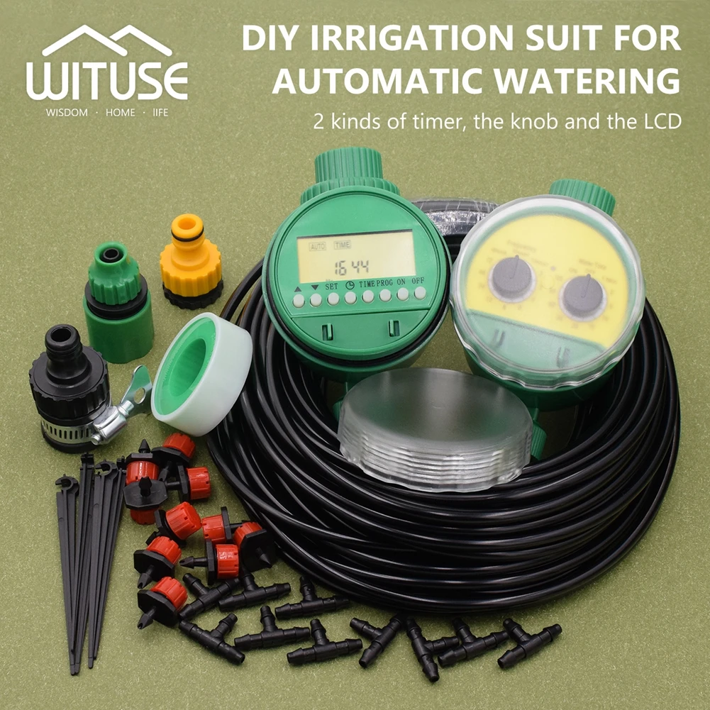 Garden Hose Kits 10M 30M DIY Automatic Micro Drip Irrigation System Plant Watering Adjustable Dripper Smart Controller Suits
Garden Hose Kits 10M 30M DIY Automatic Micro Drip Irrigation System Plant Watering Adjustable Dripper Smart Controller Suits