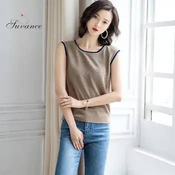 Suvance 2019 Summer Office Lady Knitted O Neck 2 Solid Color Thin Sweater Fashion Sleeveless Size S-xl Women Pullover Jl-aym1922
Suvance 2019 Summer Office Lady Knitted O Neck 2 Solid Color Thin Sweater Fashion Sleeveless Size S-xl Women Pullover Jl-aym1922
