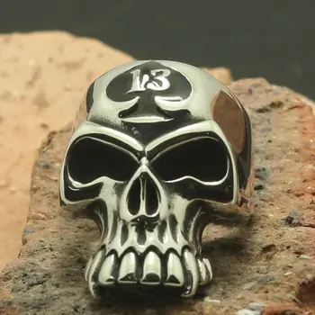 Size 7 To Size 15 Men 316L Stainless Steel Cool Spade Lucky 13 Cool Big Skull Ring Factory Price
Size 7 To Size 15 Men 316L Stainless Steel Cool Spade Lucky 13 Cool Big Skull Ring Factory Price