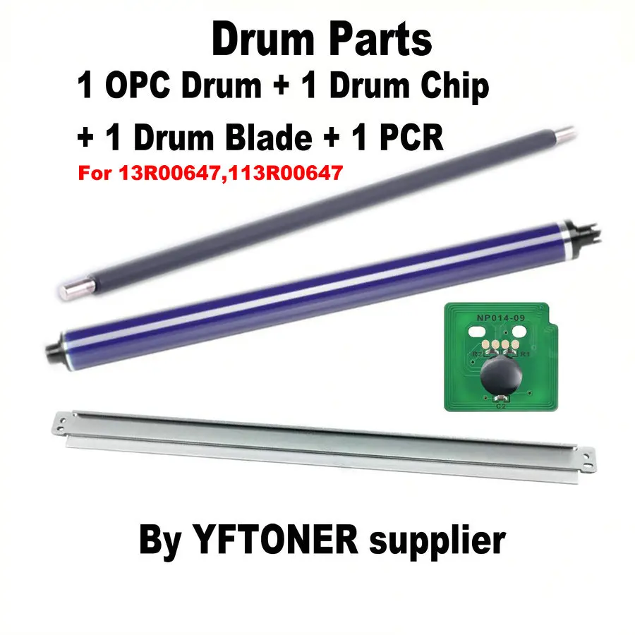 1Pack Accessories ( OPC Drum+chip+blade+PCR) for Xerox 13R00647 Workcentre 7425 7428 7435 Cartridge
1Pack Accessories ( OPC Drum+chip+blade+PCR) for Xerox 13R00647 Workcentre 7425 7428 7435 Cartridge