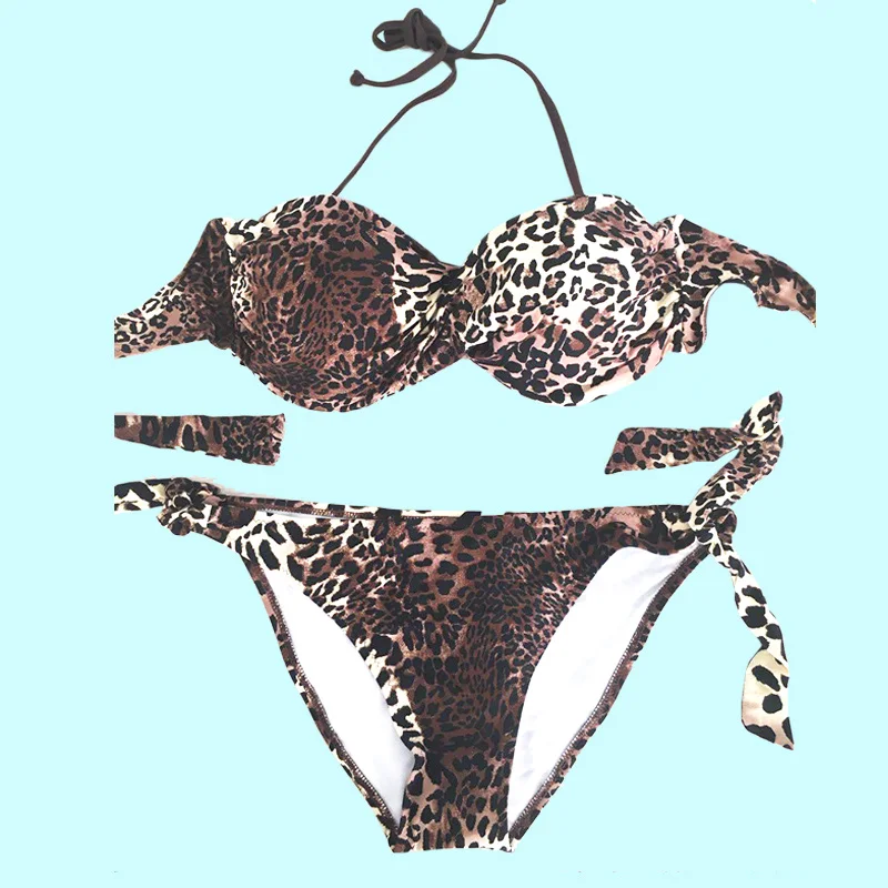 2019 On Sale Superior Material Leopard Print Bikini Push up Underwire Padded Swimsuit Retro Halter Neck Low Waist Swimwear Women
2019 On Sale Superior Material Leopard Print Bikini Push up Underwire Padded Swimsuit Retro Halter Neck Low Waist Swimwear Women
