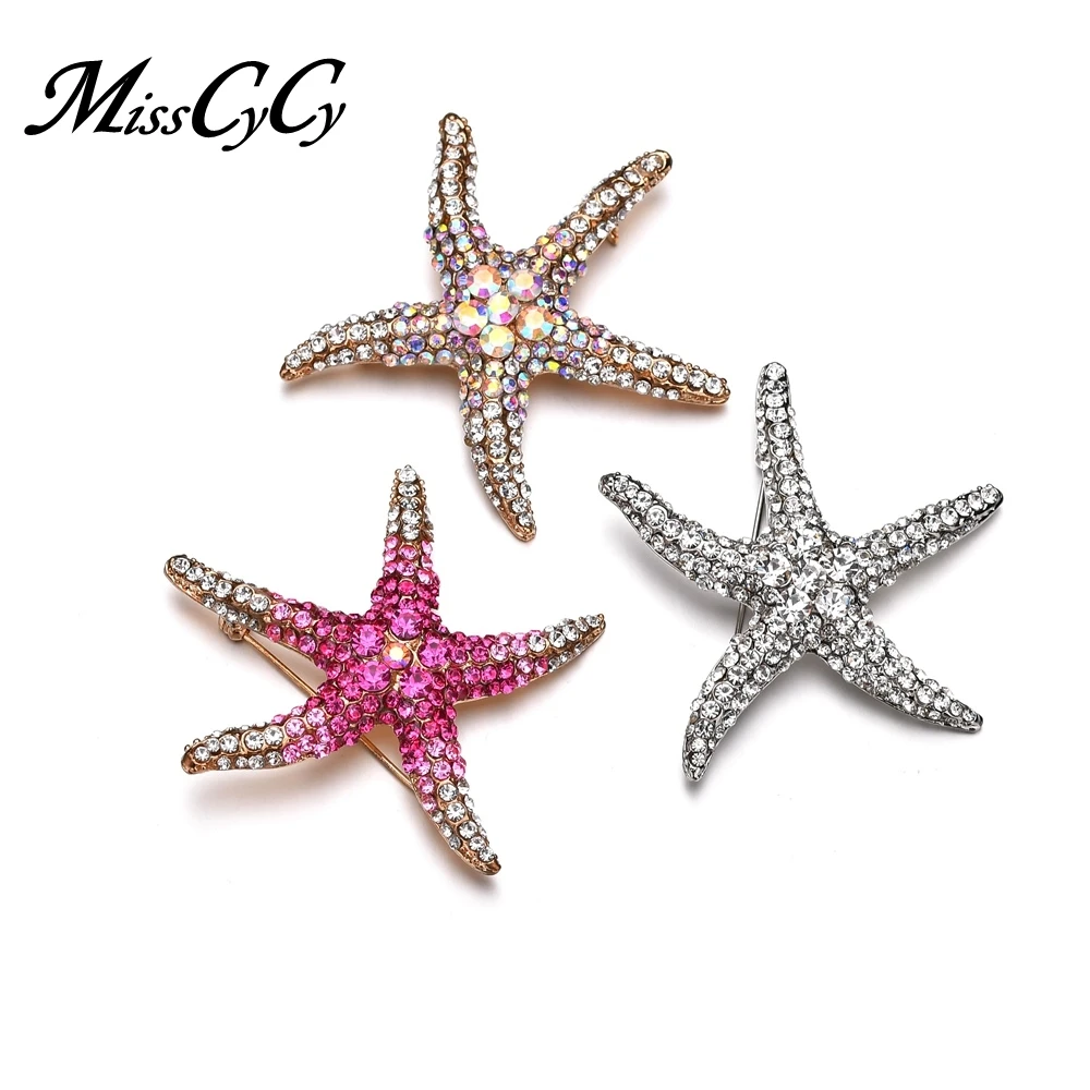 MissCyCy Shiny Rhinestone Starfish Brooches for Women Luxurious Crystal Brooch Pin Fashion Accessories Gift
MissCyCy Shiny Rhinestone Starfish Brooches for Women Luxurious Crystal Brooch Pin Fashion Accessories Gift