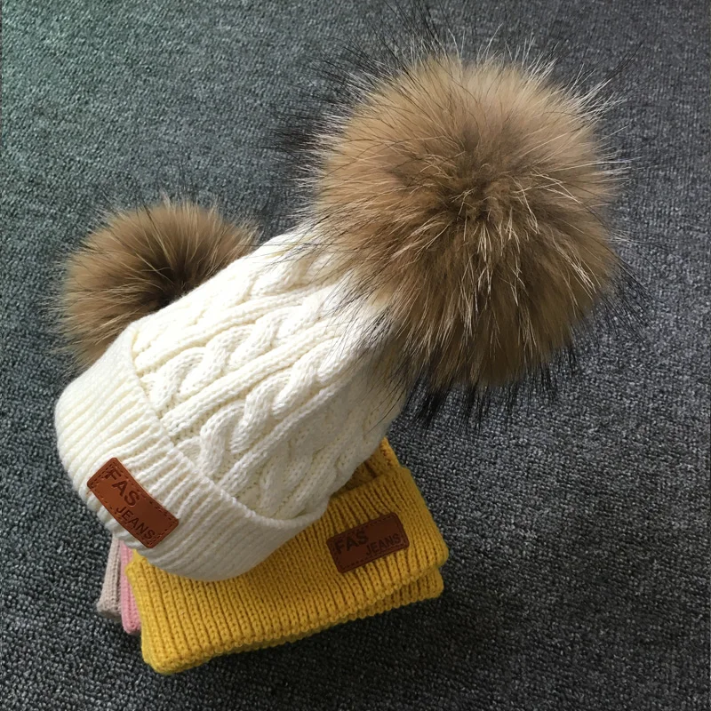2019 New winter spring hats kids High quality kid's beanies Baby boy girls Real Raccoon fur pompoms hats children hats
2019 New winter spring hats kids High quality kid's beanies Baby boy girls Real Raccoon fur pompoms hats children hats