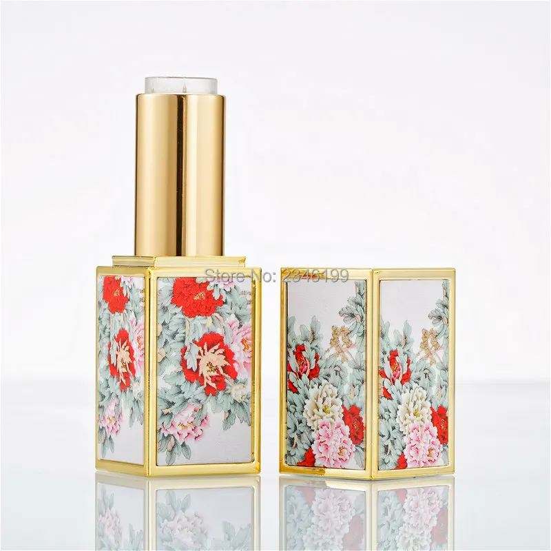 Lipstick Tube 12.1 Square Lip Balm Container Classical Lipstick Packaging Chinese Style Lip Balm Tube Cosmetic Container (2)