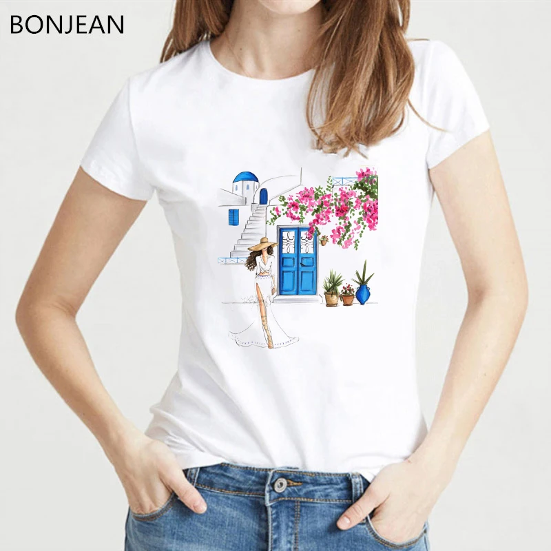 Cartoon Fashion Illustration t shirt elegant woman house castle flowers print tee shirt femme vogue tshirt female tumblr clothes 
Cartoon Fashion Illustration t shirt elegant woman house castle flowers print tee shirt femme vogue tshirt female tumblr clothes
