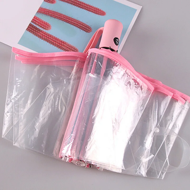 23*5cm Women Umbrella Automatic Transparent Folding Umbrella Rain Sun Auto Windproof Umbrella portable Home Outdoor Sports
23*5cm Women Umbrella Automatic Transparent Folding Umbrella Rain Sun Auto Windproof Umbrella portable Home Outdoor Sports