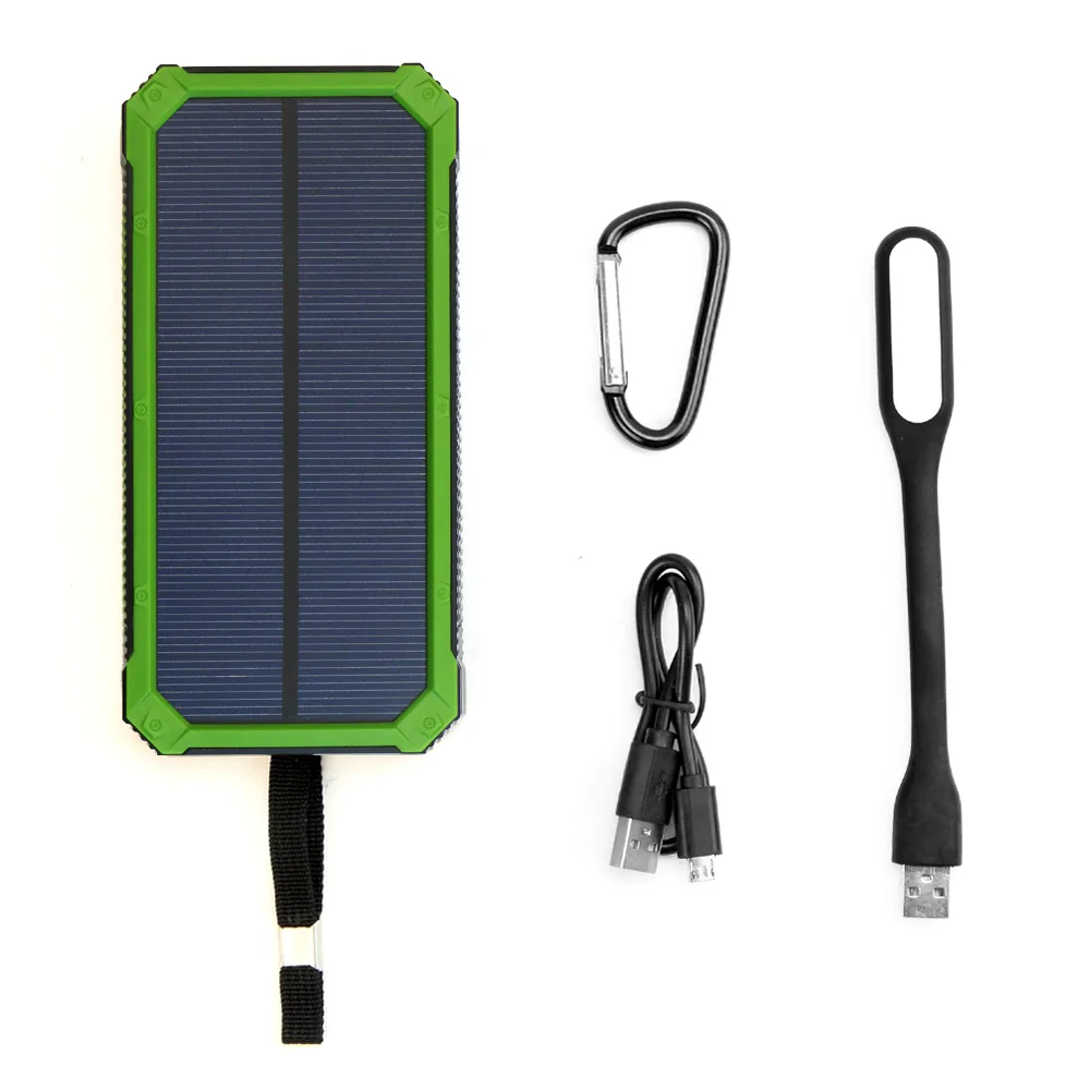 Dual USB Solar Power Bank 15000mAh Waterproof Solar Panel Charger External Battery with LED Lamp for Smartphones iPhone Outdoor
Dual USB Solar Power Bank 15000mAh Waterproof Solar Panel Charger External Battery with LED Lamp for Smartphones iPhone Outdoor