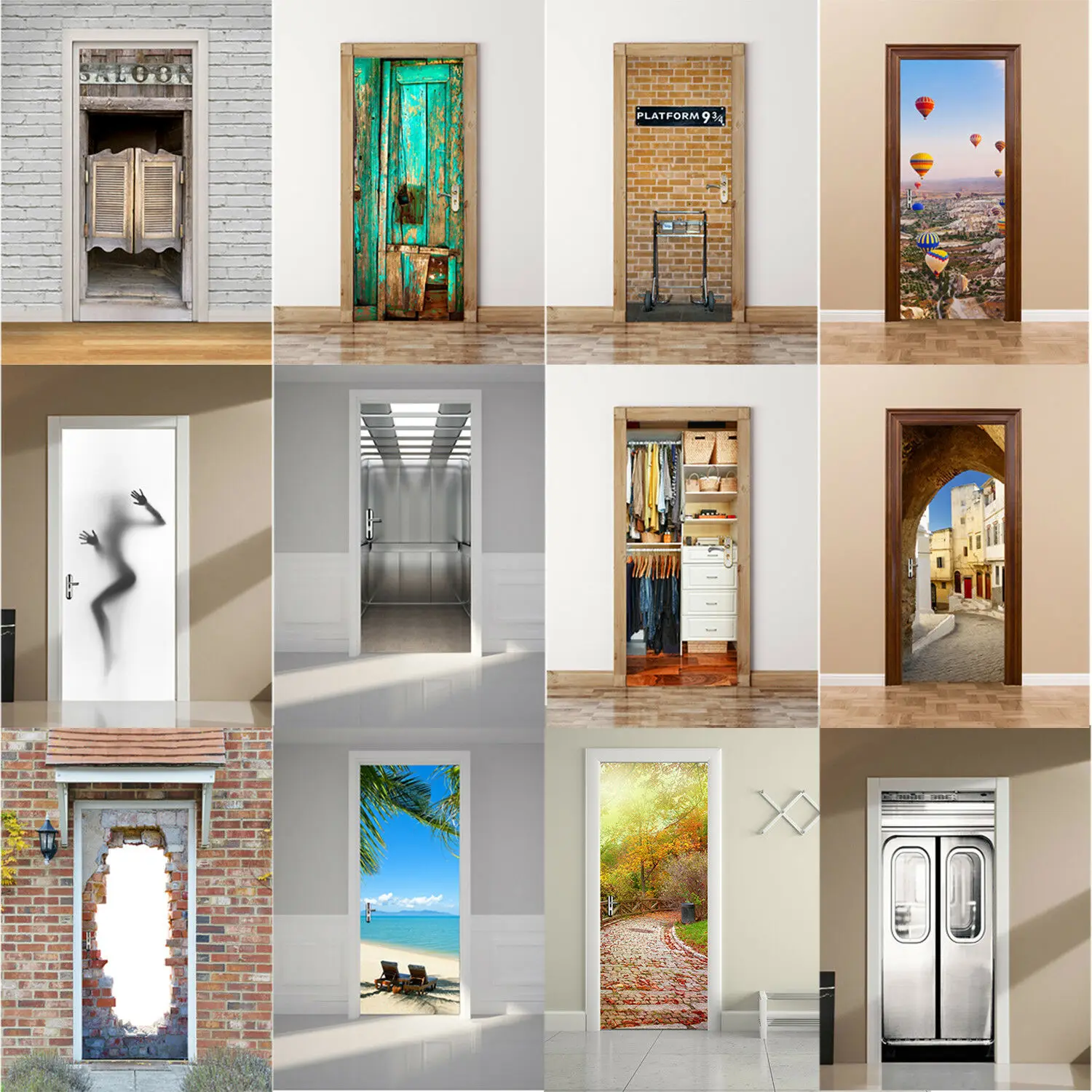 3D Door Sticker Door Wrap Wall Sticker Mural Wallpaper Poster Self Adhesive PVC Removable Waterproof Door Decal Home Decor
3D Door Sticker Door Wrap Wall Sticker Mural Wallpaper Poster Self Adhesive PVC Removable Waterproof Door Decal Home Decor